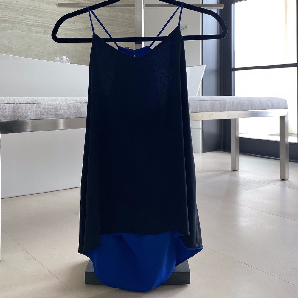 Reversible Black & Blue Tank Top